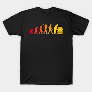 Bricklayer Evolution Funny T-Shirt